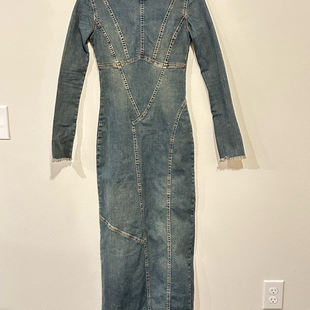 Zara Denim Maxi Dress